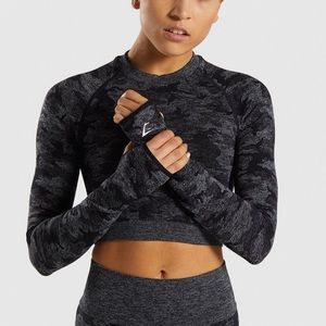 Gymshark Camo Seamless Long Sleeve Crop